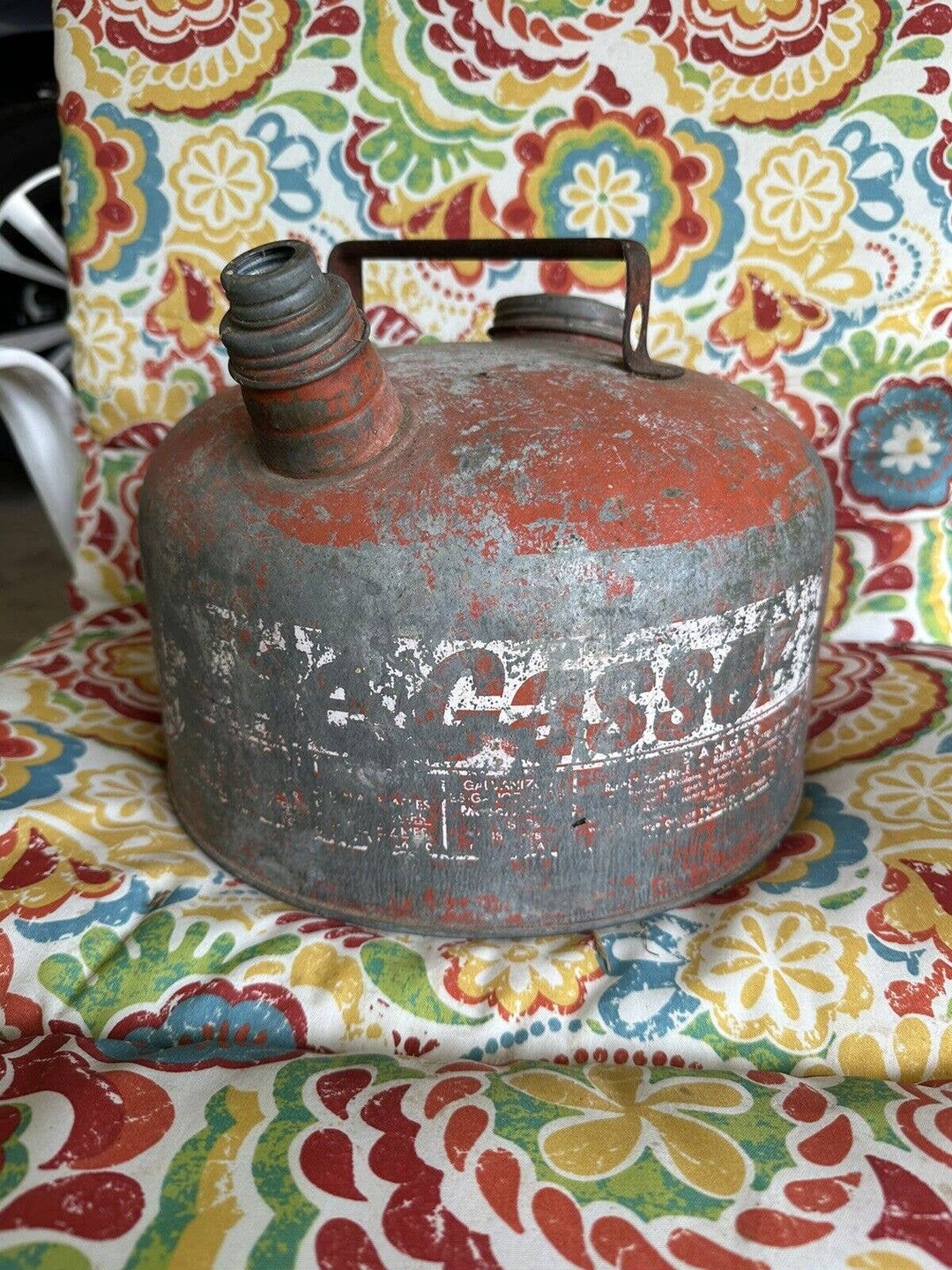 Vintage EAGLE Galvanized Steel Gas Can THE GASSER 2.5 Gallon Etsy