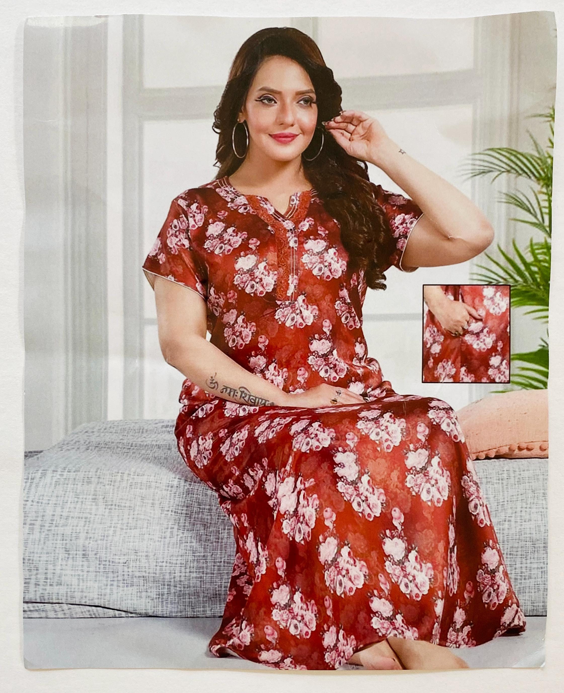 indian maxi night dress Night Dress New Design Nighty 2018 Maxi Nighty Dress Neck Nighty Neck  Designs Indian Cotton Maxi