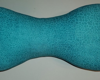 Comfy Contoured Neck Pillow -"Turquoise Snakeskin"
