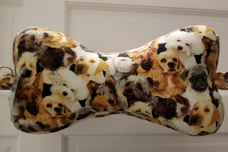 Comfy Contoured Neck Pillow Canine Cuties Dog Etsy