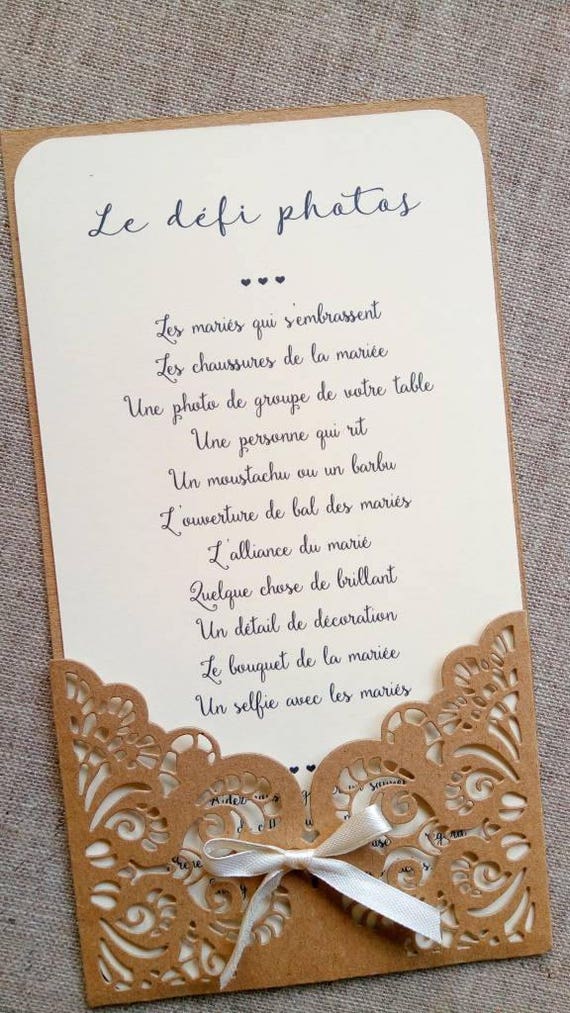 Jeu défi photo animation de mariage jeu de mariage photos | Etsy