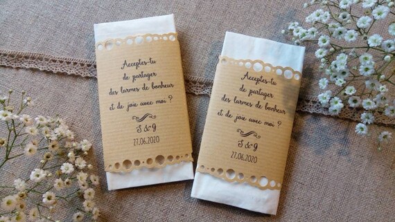 10/ x 10/ mouchoirs Mr /& Mrs de mariage pour la joie larmes