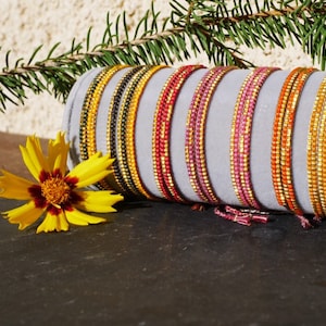 QUEBEC - Miyuki woven bracelets in the colors of Indian summer