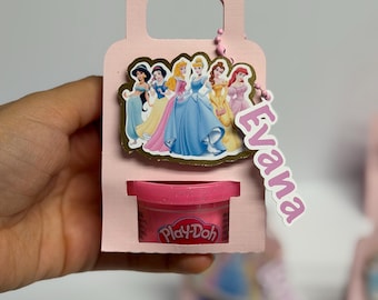 Princess Party Favor Holder | Mini Play-Doh Birthday Treat Box
