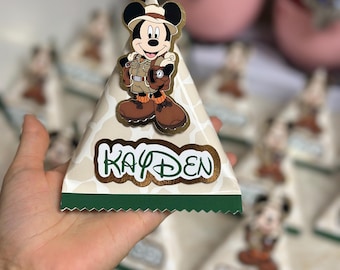 Safari Mouse Party Favor Box with Oreos | Jungle Birthday Treat Box (Personalized)