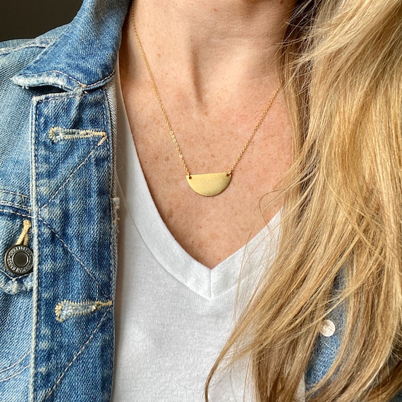 Half cheap circle necklace