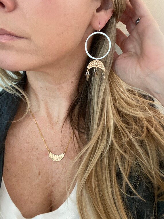 Mixed metal cheap earring set