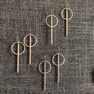 Cirkeloorbellen - klein / goud - zilver - roos / geometrische oorbellen / oorbellen / minimalistische oorbellen / cirkeloorbellen
