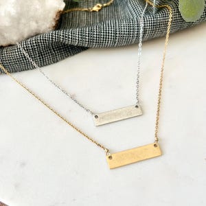 Bar Halskette / gold - silber - rose gold / Halskette Rechteck / zarte Halskette / Minimalistische Halskette / Layered Halskette / geometrisch