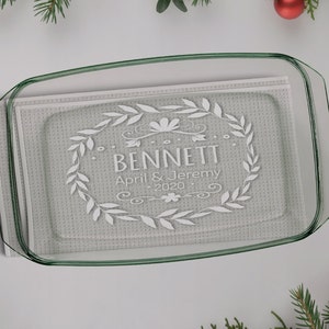 Personalized Casserole Dish, Glass Baking Dish, V21