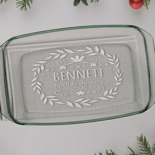 Personalized Casserole Dish Pyrex Baking Dish Engraved Name Etsy