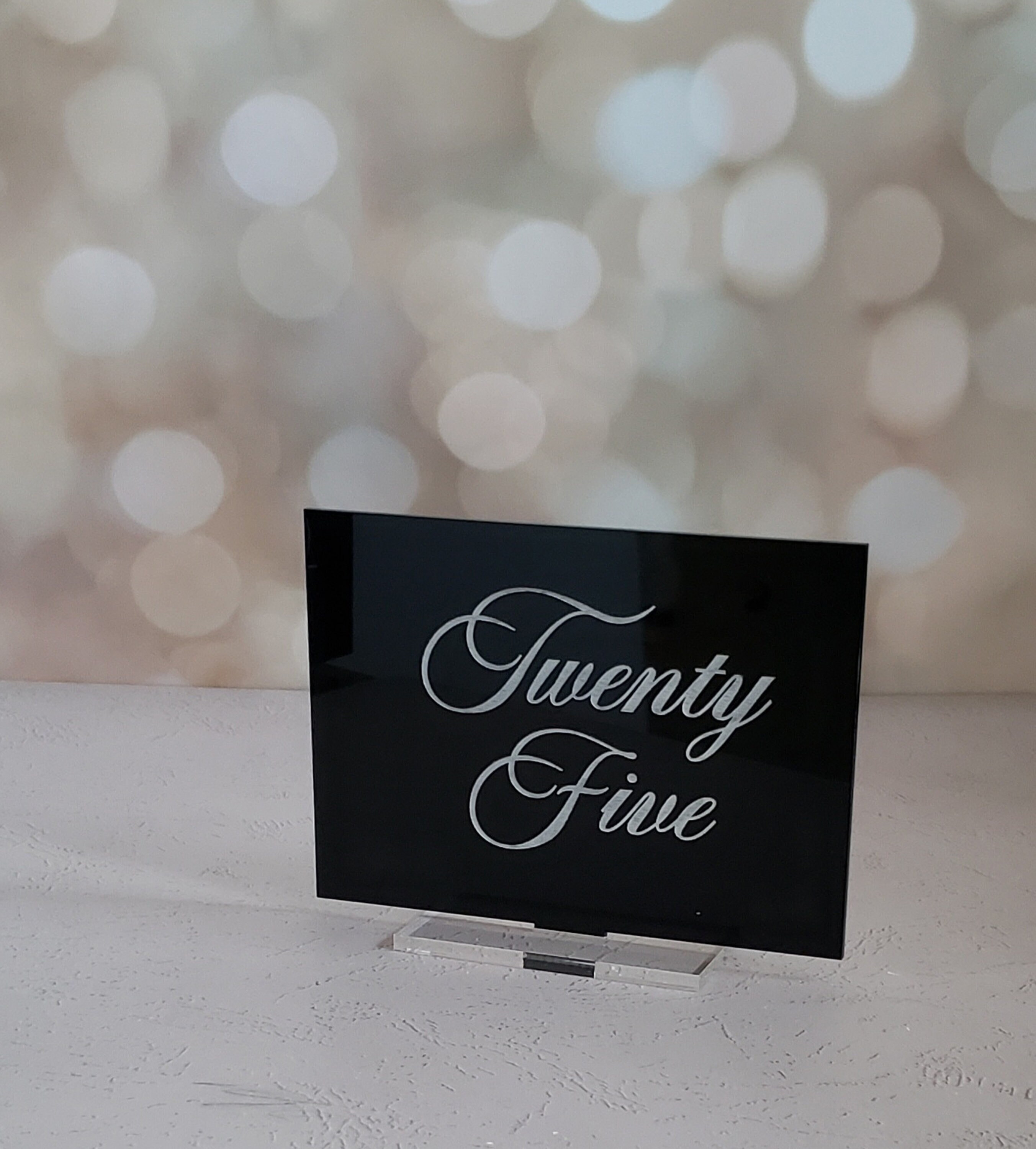 Black Acrylic Table Numbers Wedding Table Signs Etsy