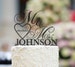 Personalized Mr and Mrs Wedding Cake Topper with Date, Custom Cake Topper, Wedding Decor 