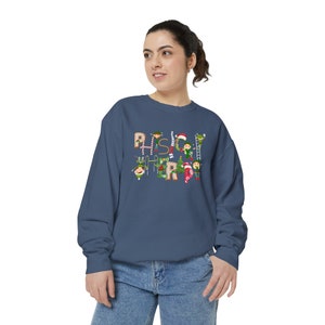 Sudadera teñida de ropa unisex de fisioterapia navideña