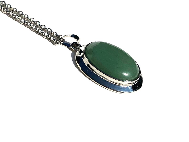Lapis silver plated pendant Turquoise Oval pendant Necklace Malachte SodaliteAgate Aventurine Pendant NecklaceGemstone silver pendant