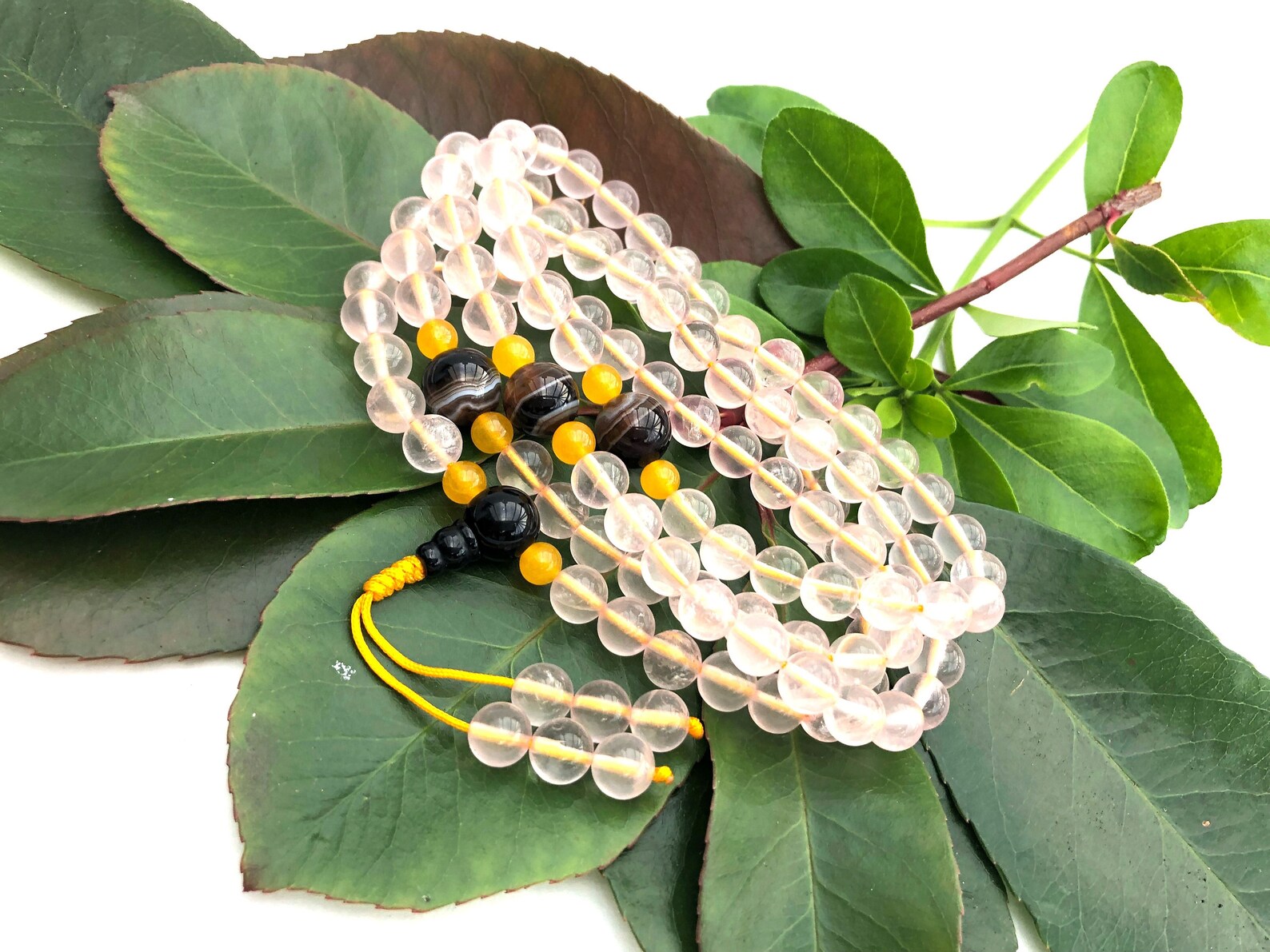 Buddhist Mala Beads 10mm / Buddhist Prayer Beads / 108 Crystal Etsy UK