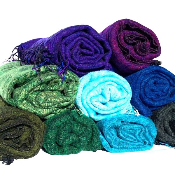 Yak Wool Blanket Soft Oversized Shawl/Throws Hand-Loomed Large Wrap Blanket Wool Shawl/Cosy Fair Trade/Yoga Meditation blanket/shawl/wrap