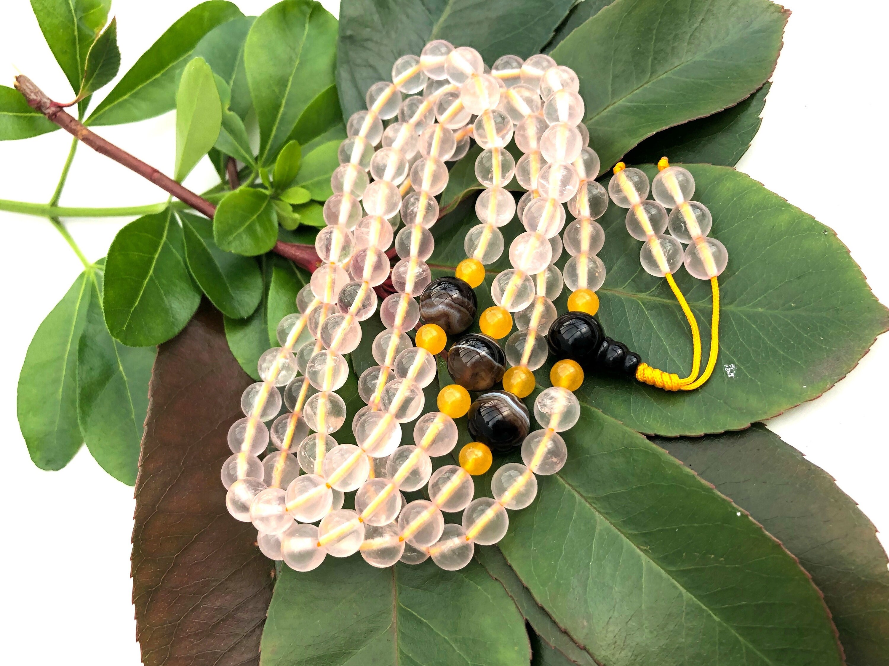 Buddhist Mala Beads 10mm / Buddhist Prayer Beads / 108 Crystal Etsy UK