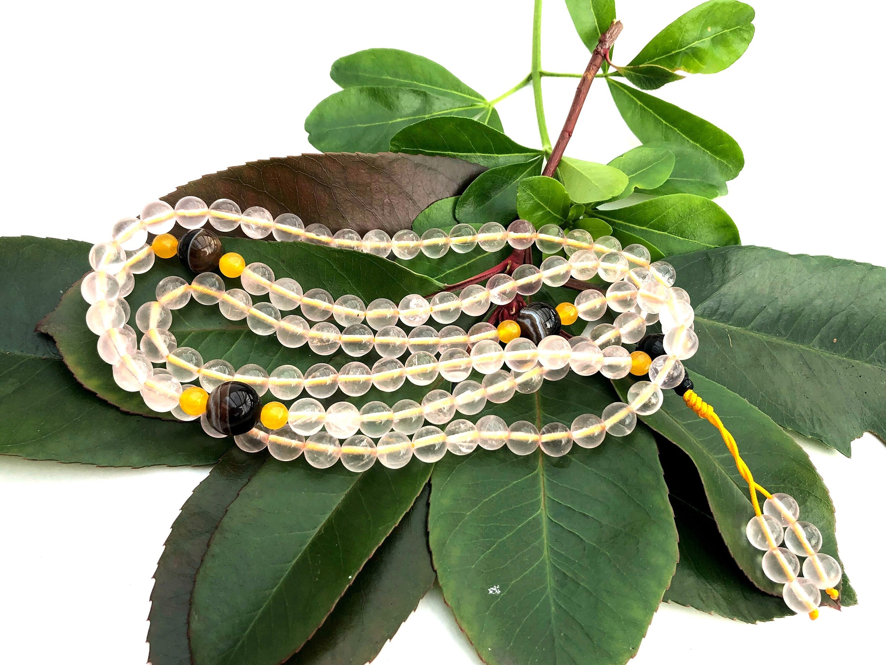 Buddhist Mala Beads 10mm / Buddhist Prayer Beads / 108 Crystal Etsy UK