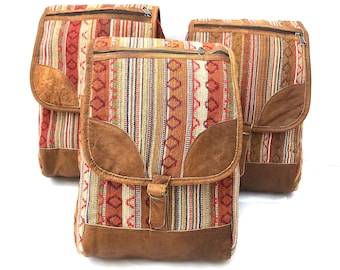 Backpack Fair Trade Backpack, Ethnic Backpack, Cotton Leather Backpack/ Boho backpack/Travel Backpack/Fashion Backpack/Handcrafted Backpack/