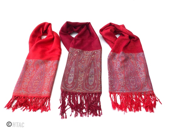Pashmina scarf wrap shawl Maroon red dark Red scarf wrap shawl