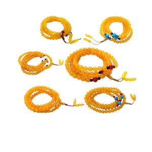 Topaz Mala: 108 Prayer Beads, Buddhist Meditation Necklace