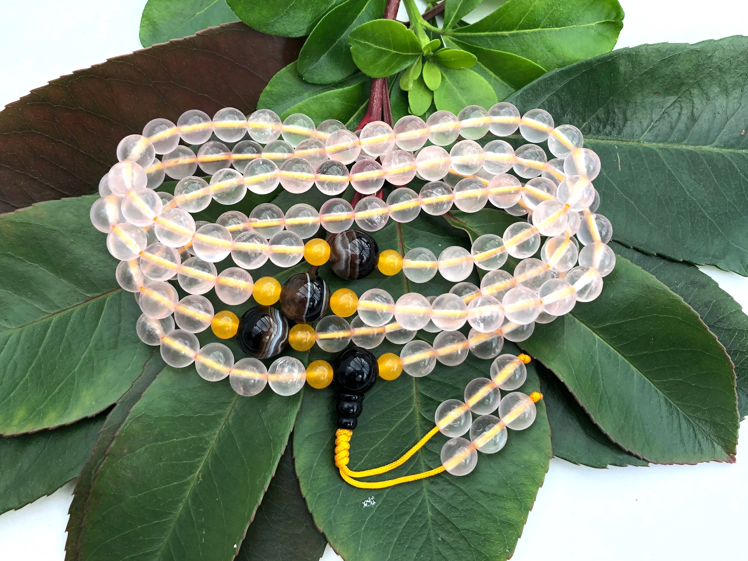 Buddhist Mala Beads 10mm / Buddhist Prayer Beads / 108 Crystal Etsy UK