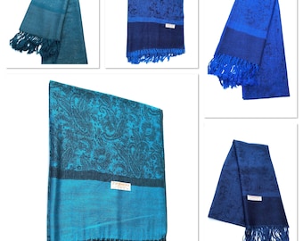 Pashmina scarf/wrap/shawl/Green/ Blue