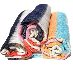 Yak Wool Blanket Soft Oversized Shawl/Throws Hand-Loomed Large Wrap Blanket Wool Shawl/Cosy Fair Trade/Yoga Meditation blanket/shawl/wrap image 2