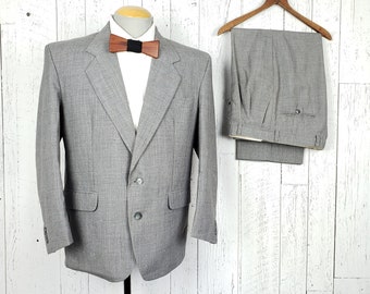 Vintage 90s Nailshead 3 Button Blazer Men/'s 46L Taupe /& Black Sports Coat 46 Long Tall Stars Jacket Wool Blend Retro Wear Wedding Prom