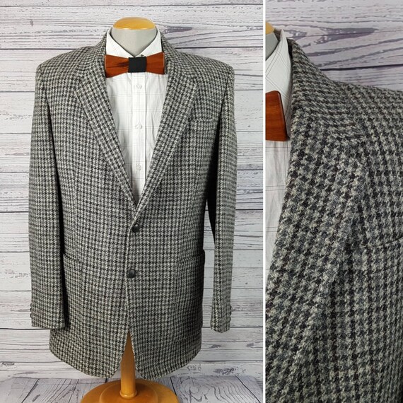 navy stripe harris tweed blazer