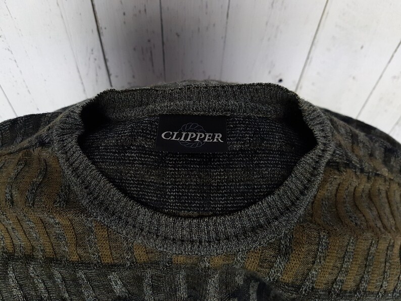 Vintage 90s 100/% Wool Sweater Men/'s Extra Large XL Abstract Geometric Olive Pullover Grandpa Boyfriend Winter Shirt Unisex Statement Top