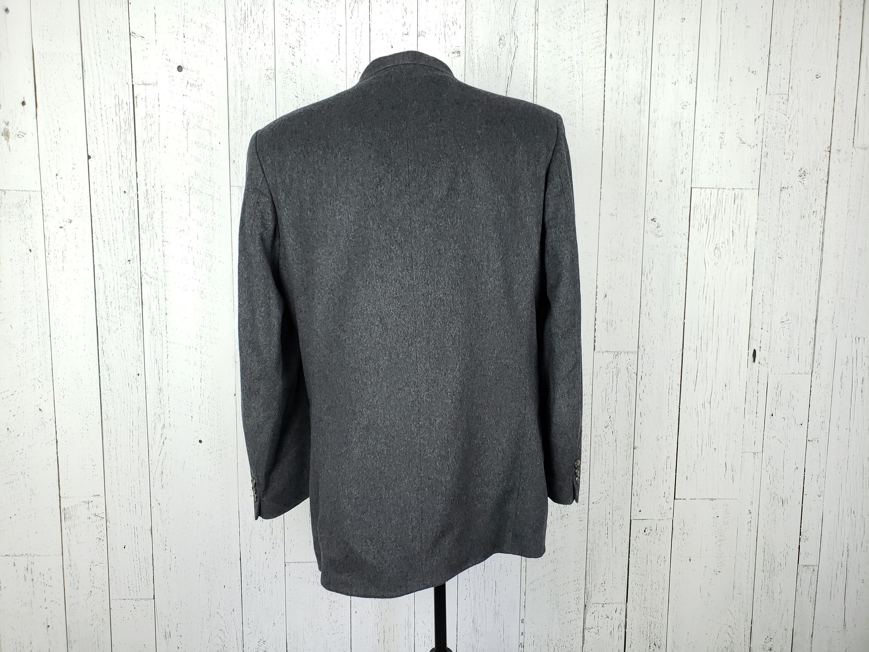 Vintage Cashmere Wool Charcoal Blazer Men's 42L Sports - Etsy