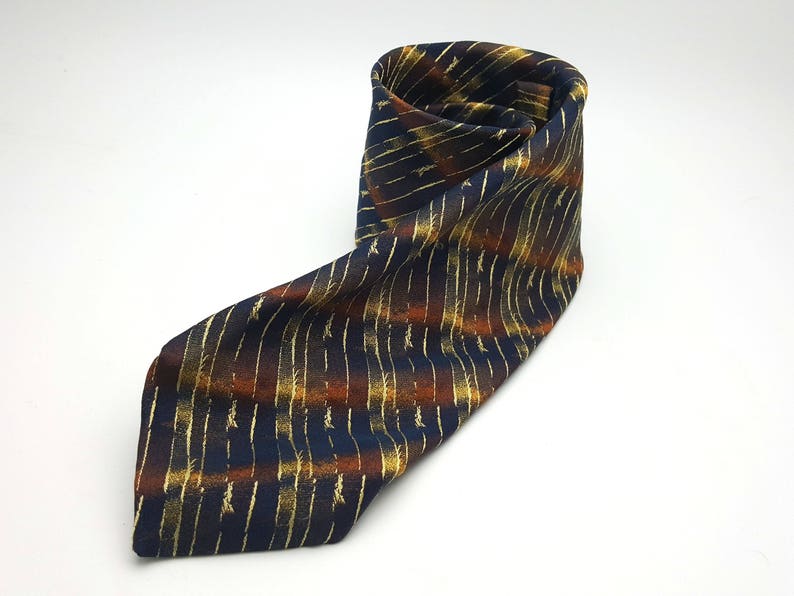 Vintage 90s Necktie Men's 3.5 Silk Tie Fall Autumn | Etsy