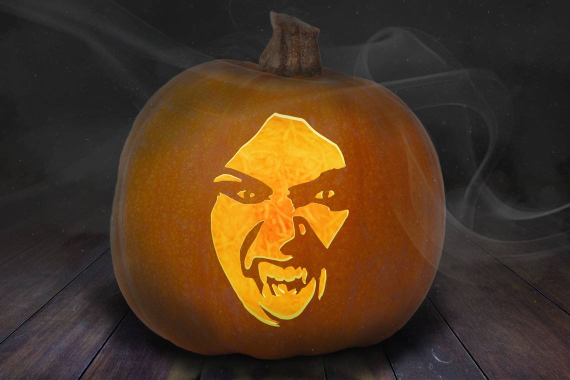 Printable Vampire Pumpkin Stencil