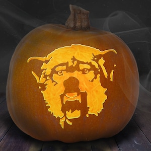 Wolf Pumpkin Carving Stencil Printable