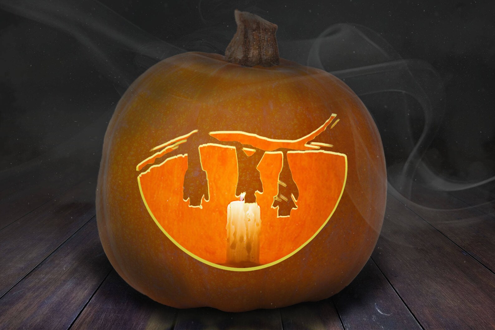 Hanging Bats Pumpkin Carving Stencil Printable Etsy