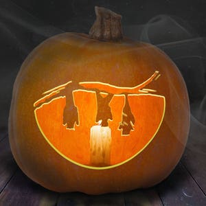 Hanging Bats Pumpkin Carving Stencil Printable
