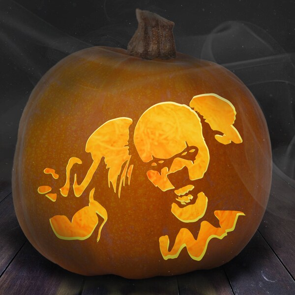 Clown Pumpkin Stencil Etsy clown-pumpkin-stencil-etsy