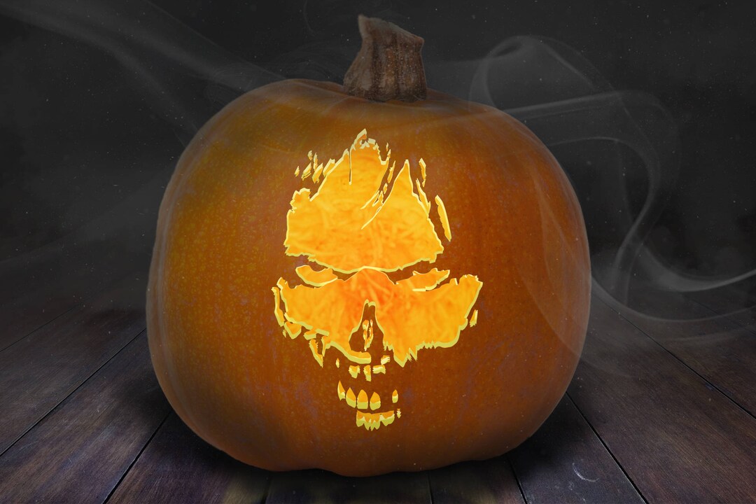 Zombie Pumpkin Carving Stencil Printable - Etsy