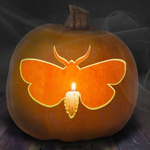 Moth Pumpkin Carving Stencil Printable