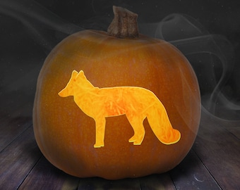 Fox Pumpkin Carving Stencil afdrukbare