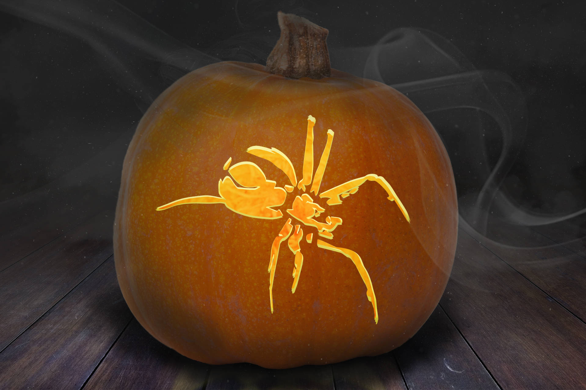 Scary Spider Pumpkin Carving Pattern For Halloween Spiderweb Etsy My 