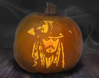 Johnny Depp Pumpkin Carving Stencil afdrukbare