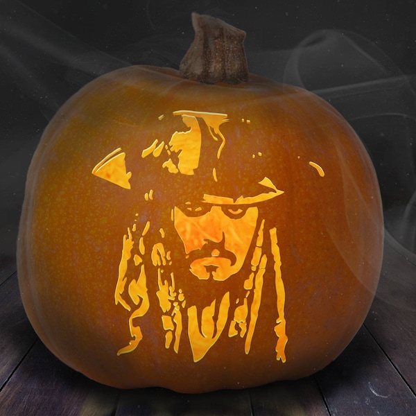 Johnny Depp Pumpkin Carving Stencil Printable