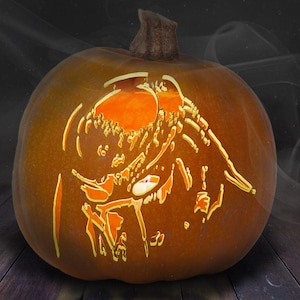 Predator Pumpkin Carving Stencil Printable