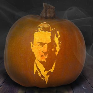 Leonardo Dicaprio Pumpkin Carving Stencil Printable