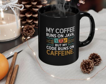 Java Coder Becher, läuft auf Koffein, Programmierer Geschenk