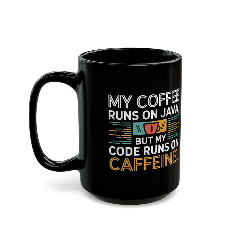 Java Coder Mug, Runs on Caffeine, Programmer Gift image 5