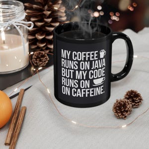 Java Code Caffeine Mug, Funny Programmer Gift